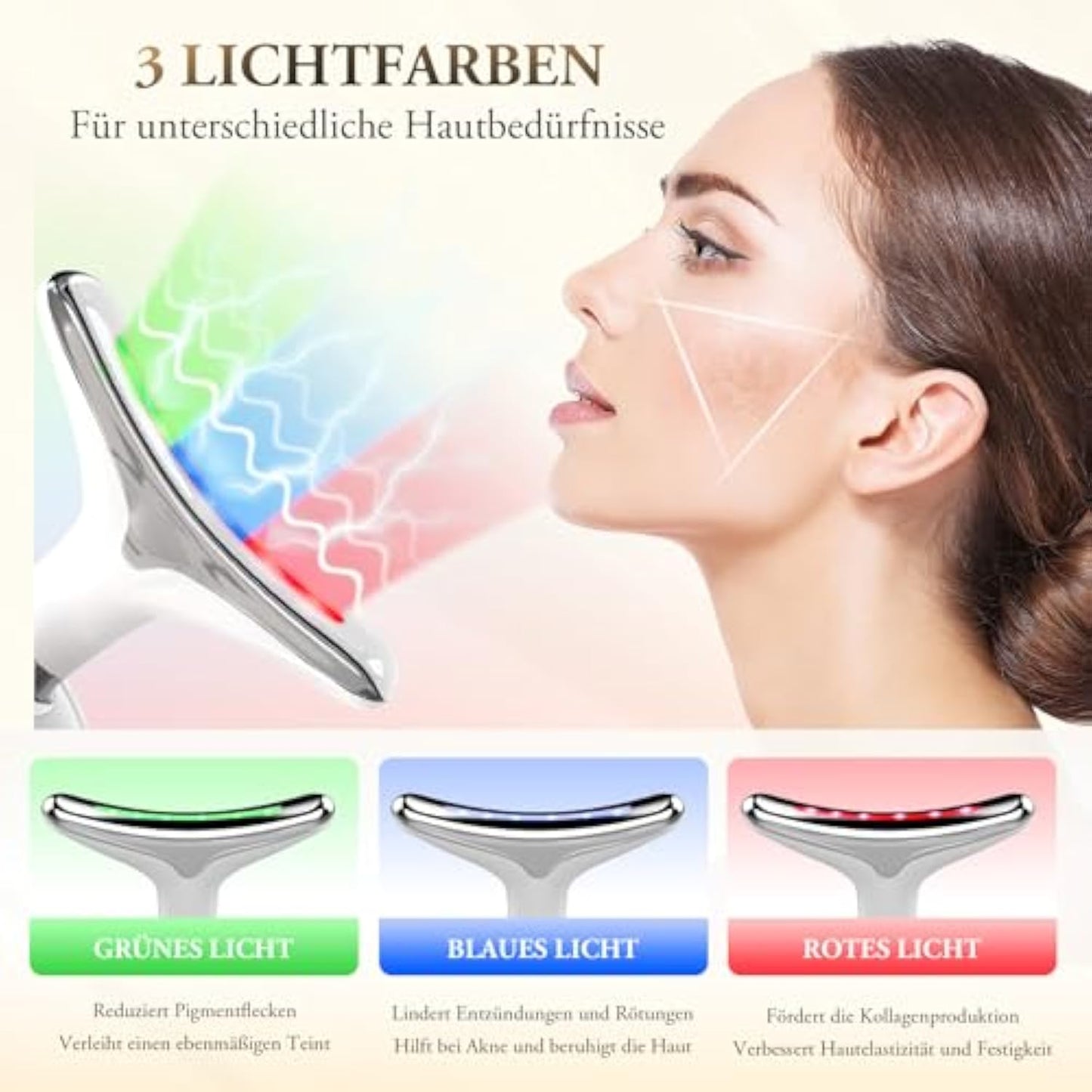Face Massager Against Wrinkles,  Face Beauty Device with 3 Modes