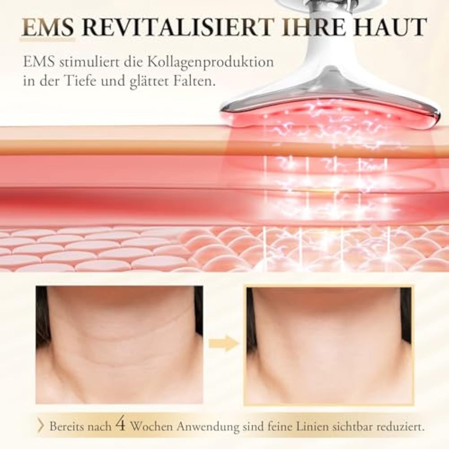Face Massager Against Wrinkles,  Face Beauty Device with 3 Modes